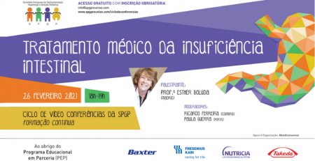 Assista à 1.ª videoconferência – Tratamento médico de insuficiência intestinal