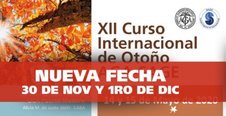 XII Curso Internacional de Otoño AGA-SAGE com novas datas