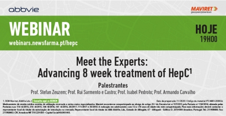 Hoje, não perca o webinar "Meet the Experts: Advancing 8-week treatment of HepC"